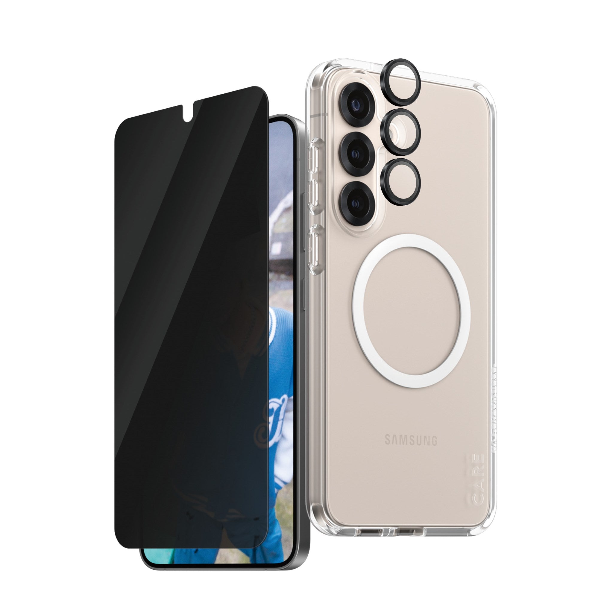 PanzerGlass® | CARE by PanzerGlass® Urban Combat 3-in-1 Privacy Bundle Samsung Galaxy S25+